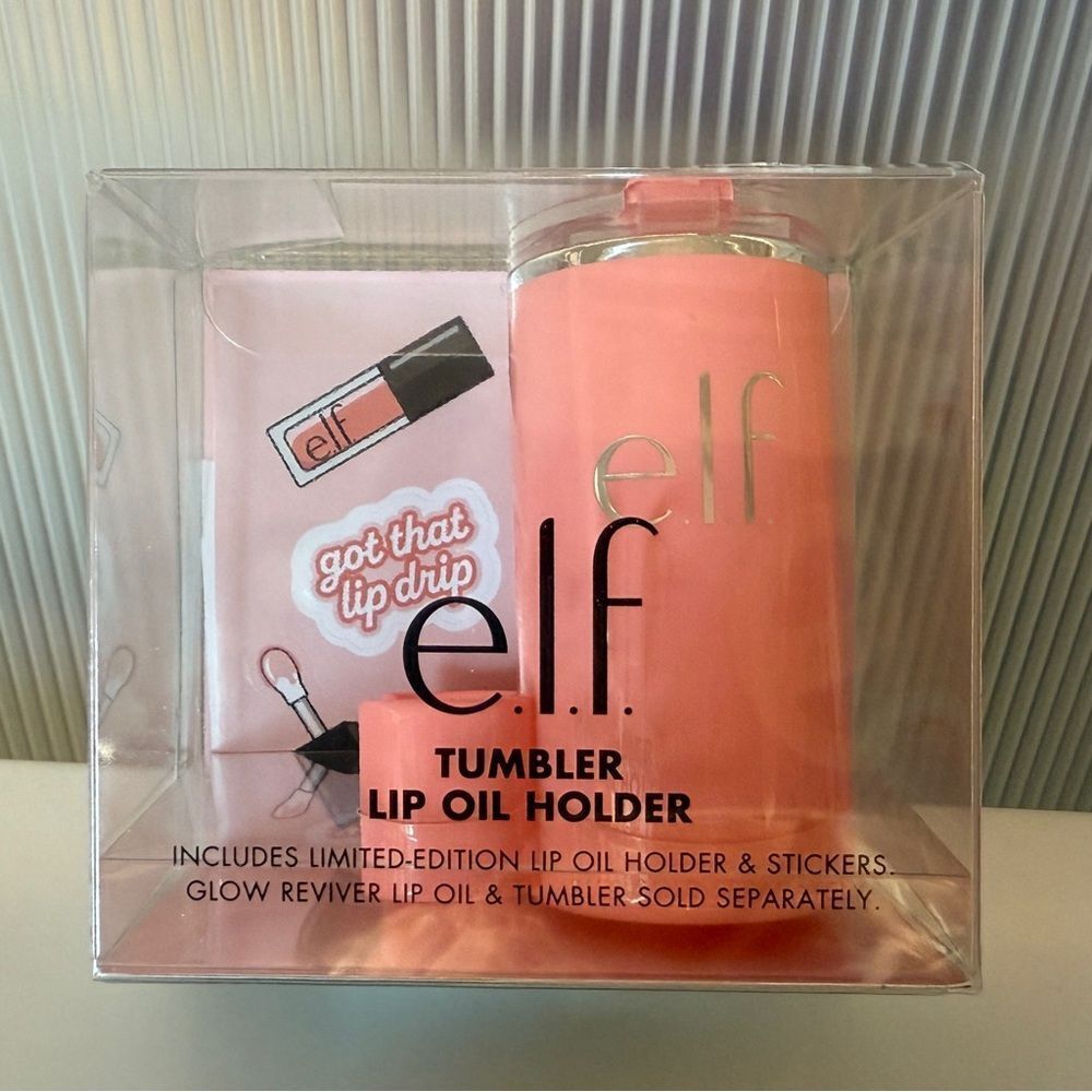Stanley x e.l.f. Tumbler Lip Oil Holder Coral Fixation New! Collaboration Target